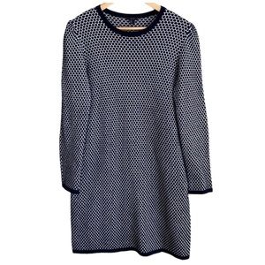 Like new COS comfy knit dress navy blue & white